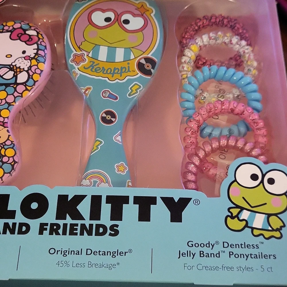 Wet Brush+Goody Detangling Accesories b Hello Kitty Keroppi & Friends